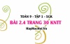 Bài 2.4 trang 30 Toán 9 tập 1 Kết nối tri thức